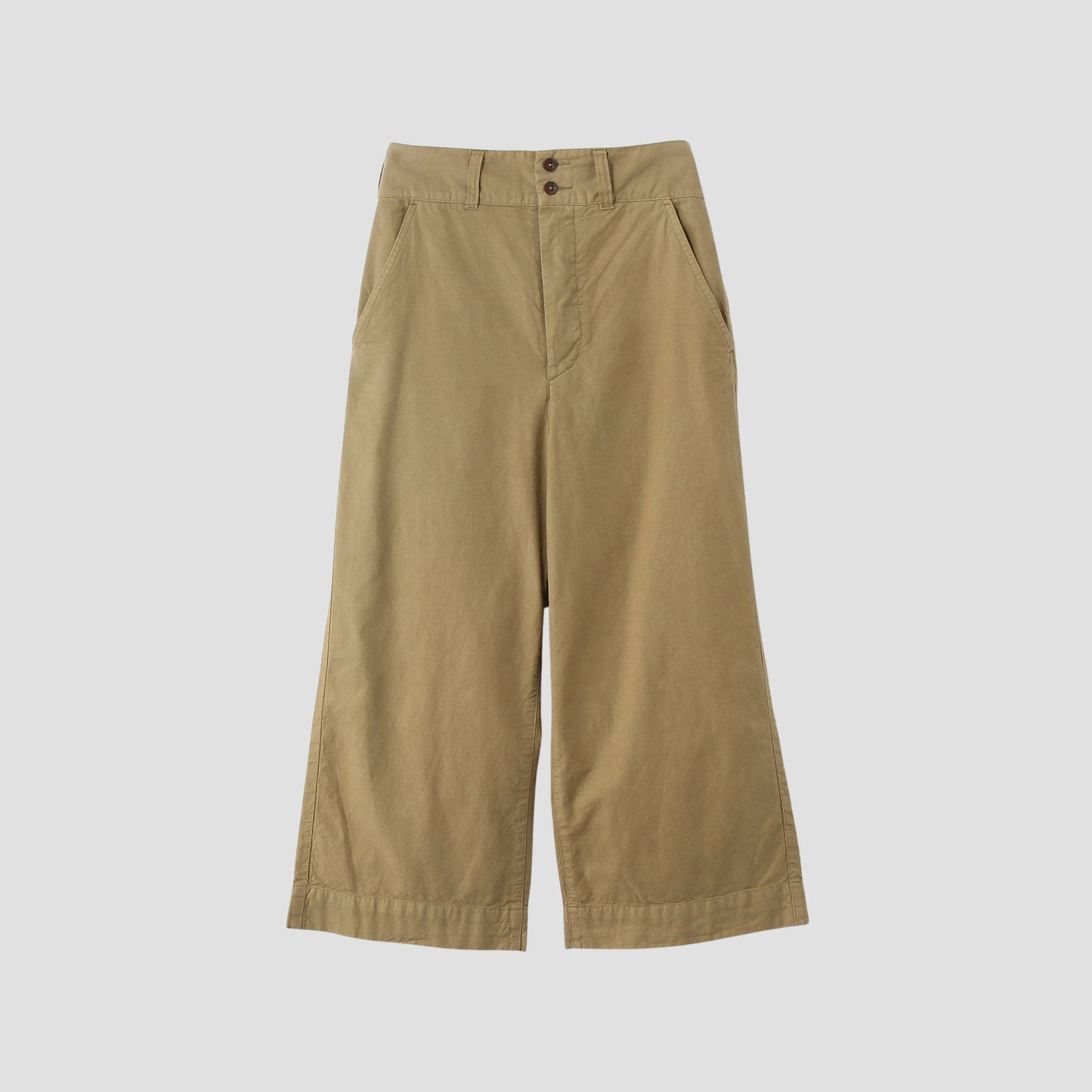 BRUSHED DRY COTTON CANVAS TROUSERS