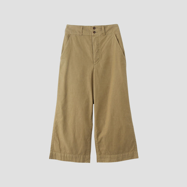 BRUSHED DRY COTTON CANVAS TROUSERS