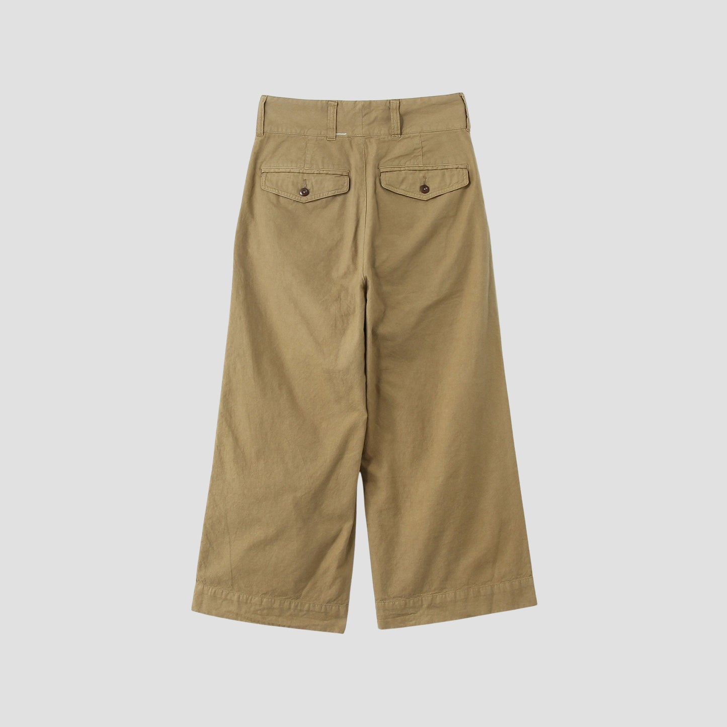 BRUSHED DRY COTTON CANVAS TROUSERS