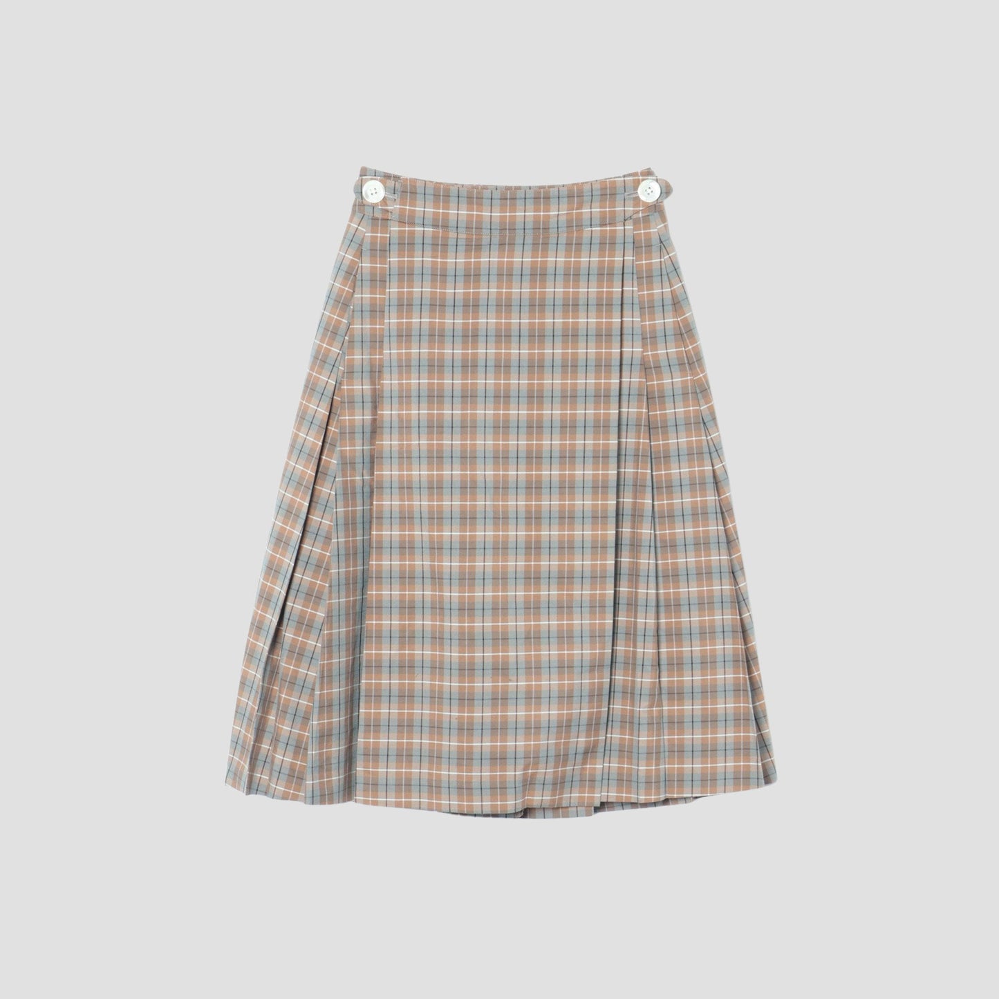 COTTON SILK CHECK SKIRT