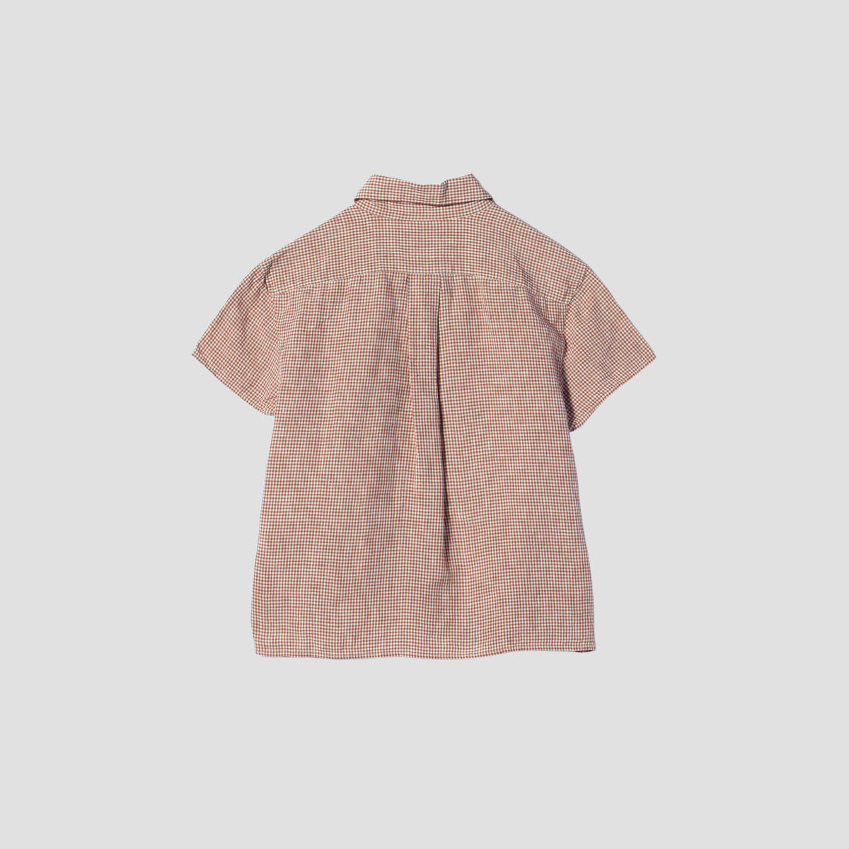 TRI GINGHAM LINEN  SHIRT