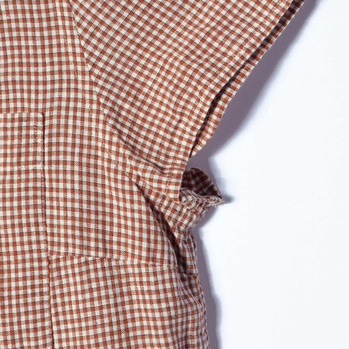 TRI GINGHAM LINEN  SHIRT