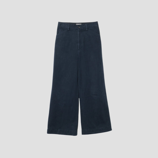 COTTON LINEN TWILL TROUSERS