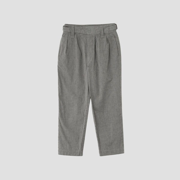 CHEF CHECK COTTON LINEN TROUSERS