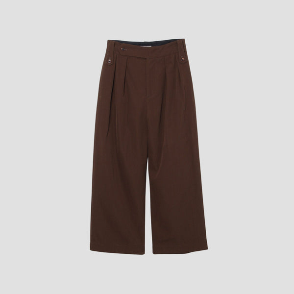 DRY WOOL TWILL TROUSERS