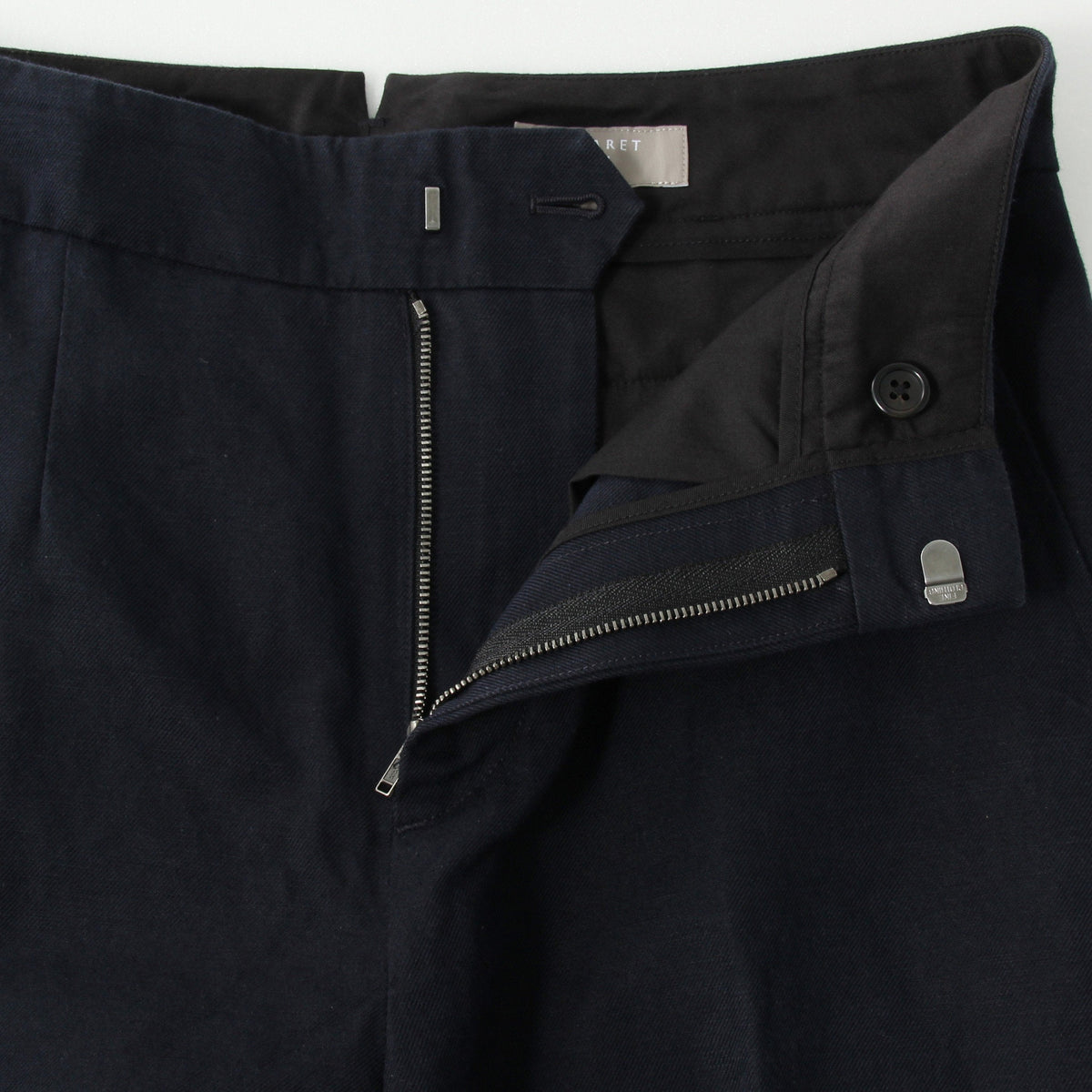 COTTON LINEN TWILL TROUSERS