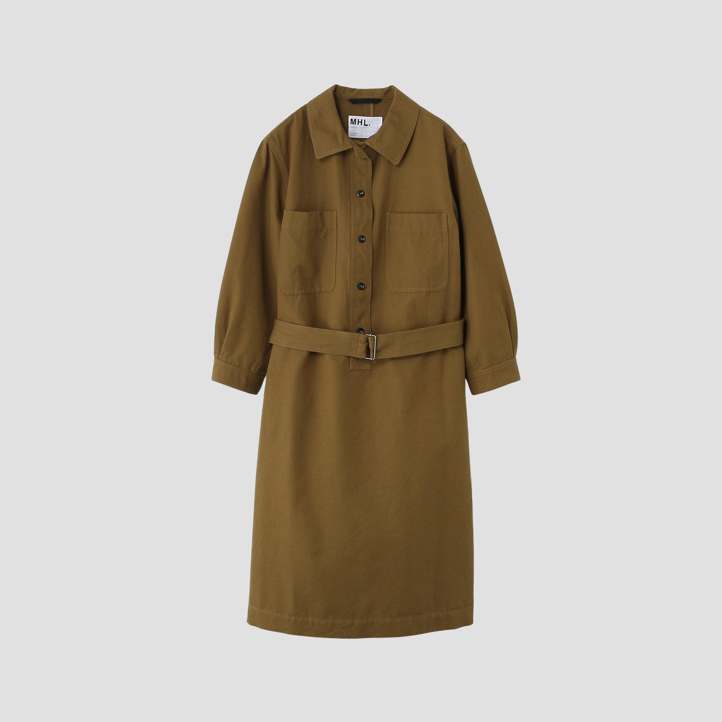 WOOL COTTON TWILL DRESS