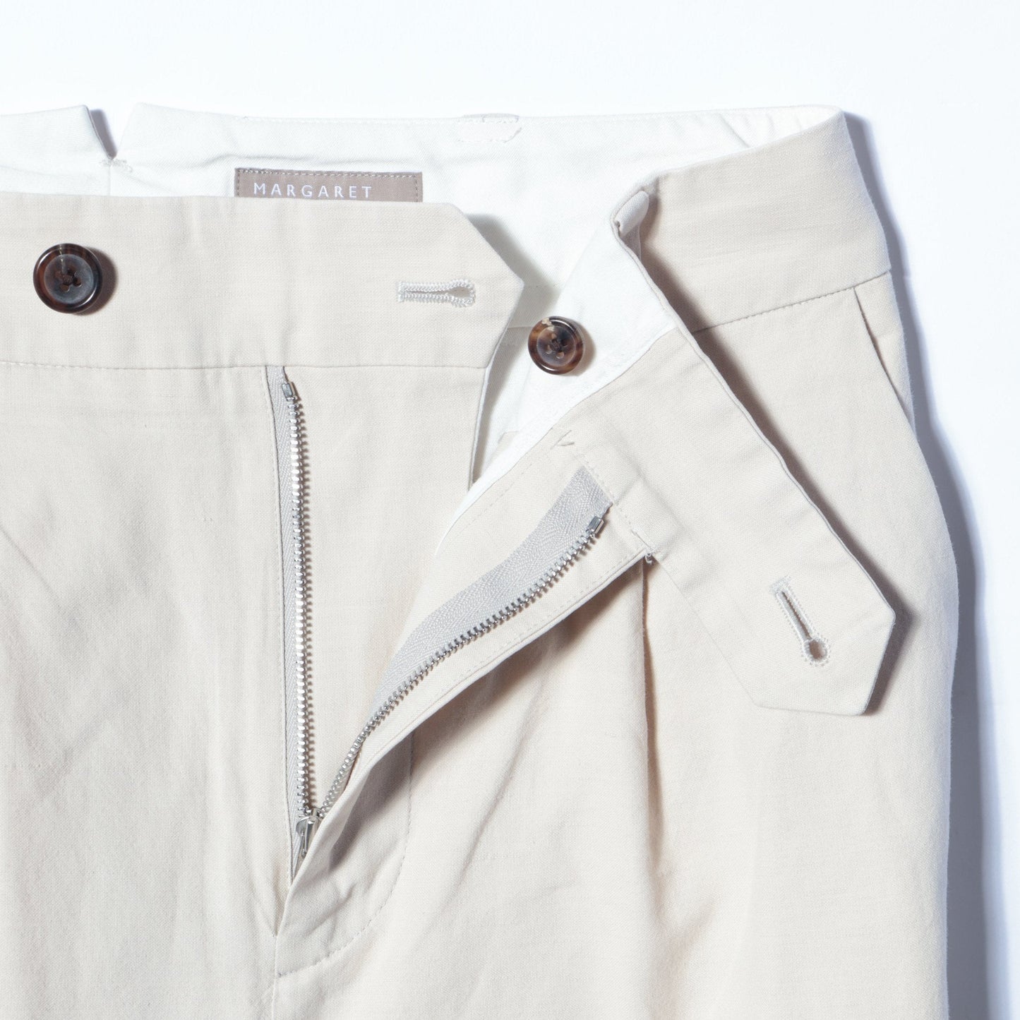 COTTON LINEN SILK TROUSERS