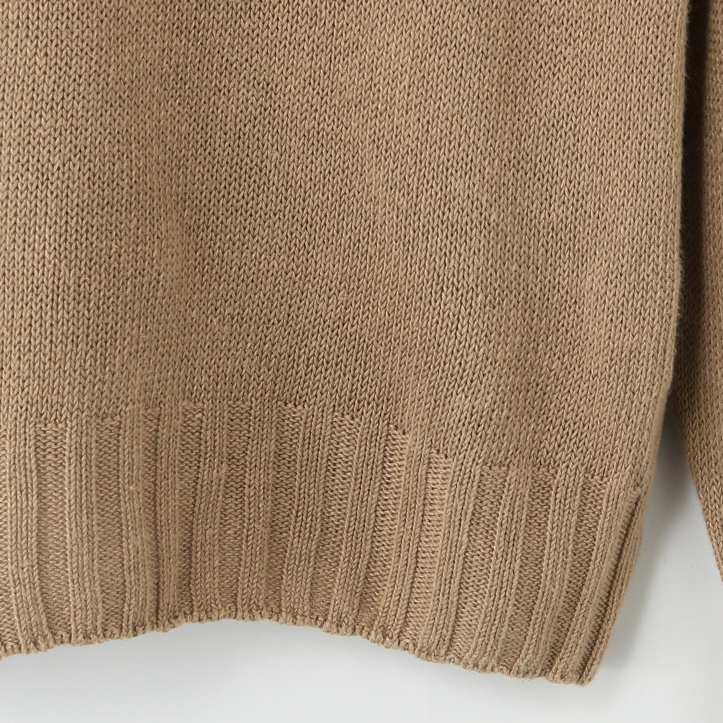 LINEN COTTON WIDE ROLL NECK KNIT