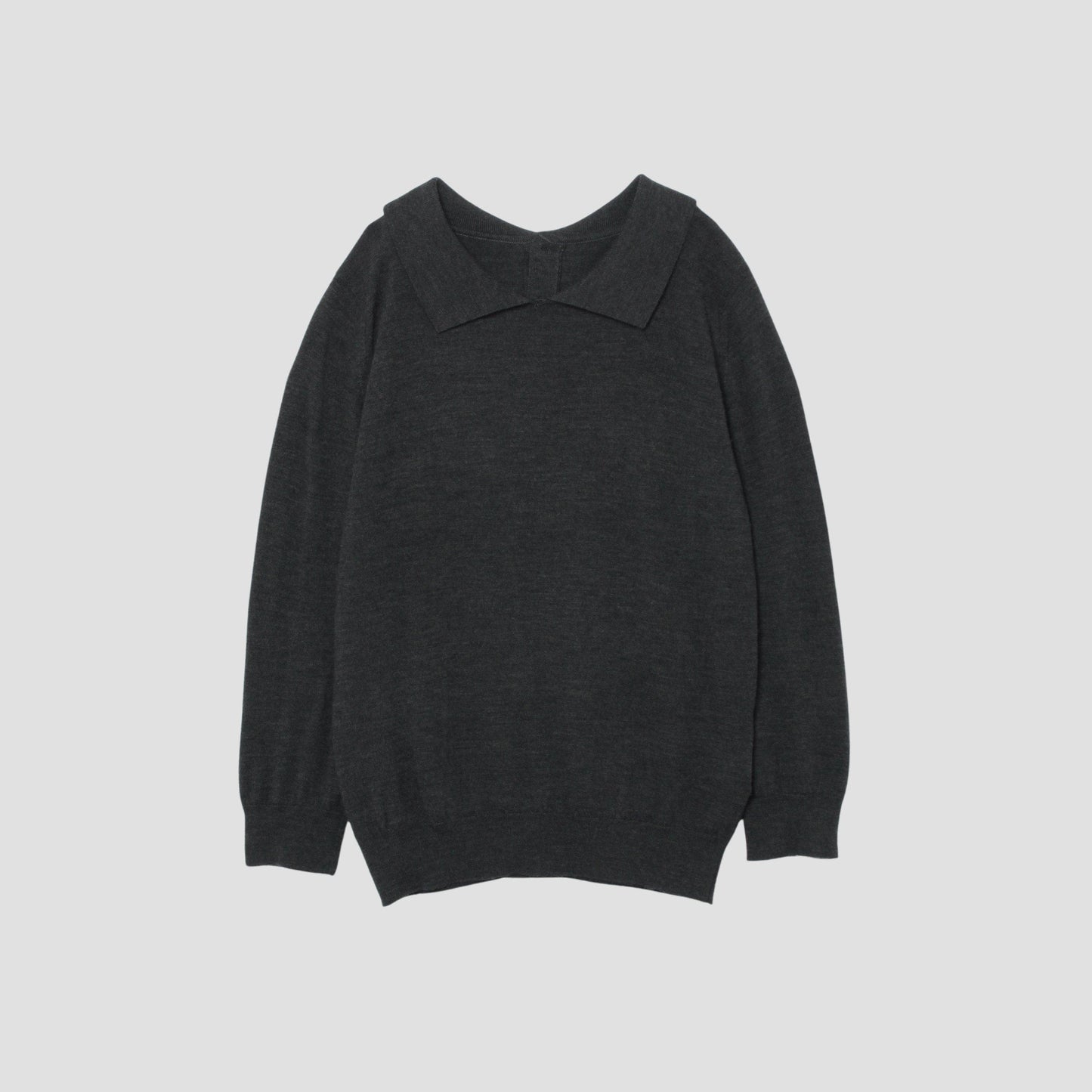 FINE MERINO POLO COLLAR JUMPER KNIT