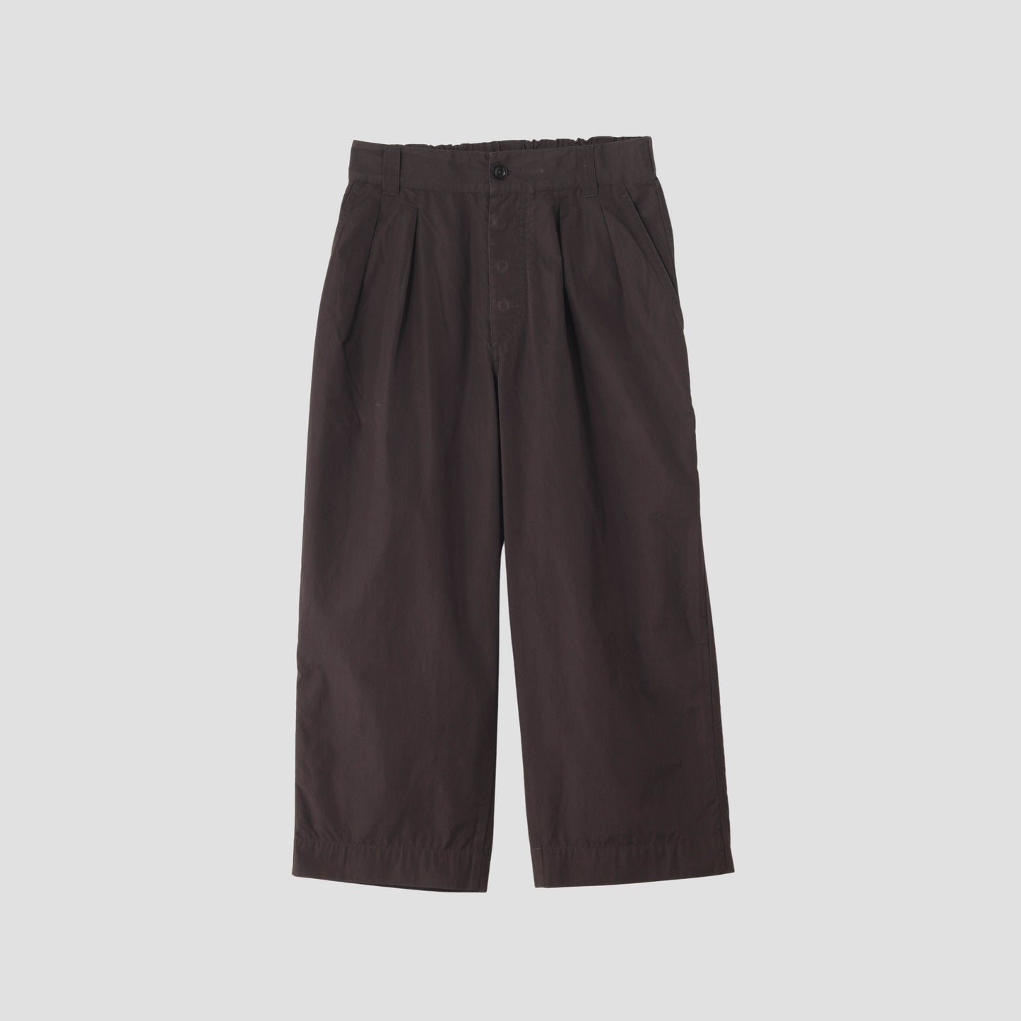 FINE COMPACT COTTON POPLIN TROUSERS