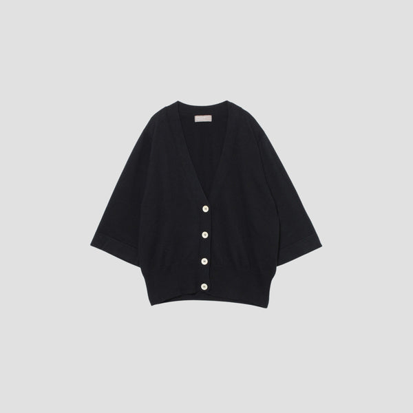 V NECK COTTON CARDIGAN KNIT