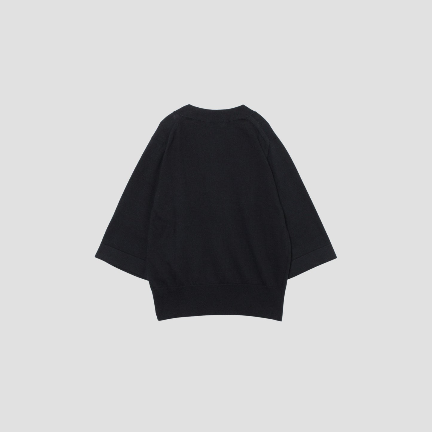 V NECK COTTON CARDIGAN KNIT