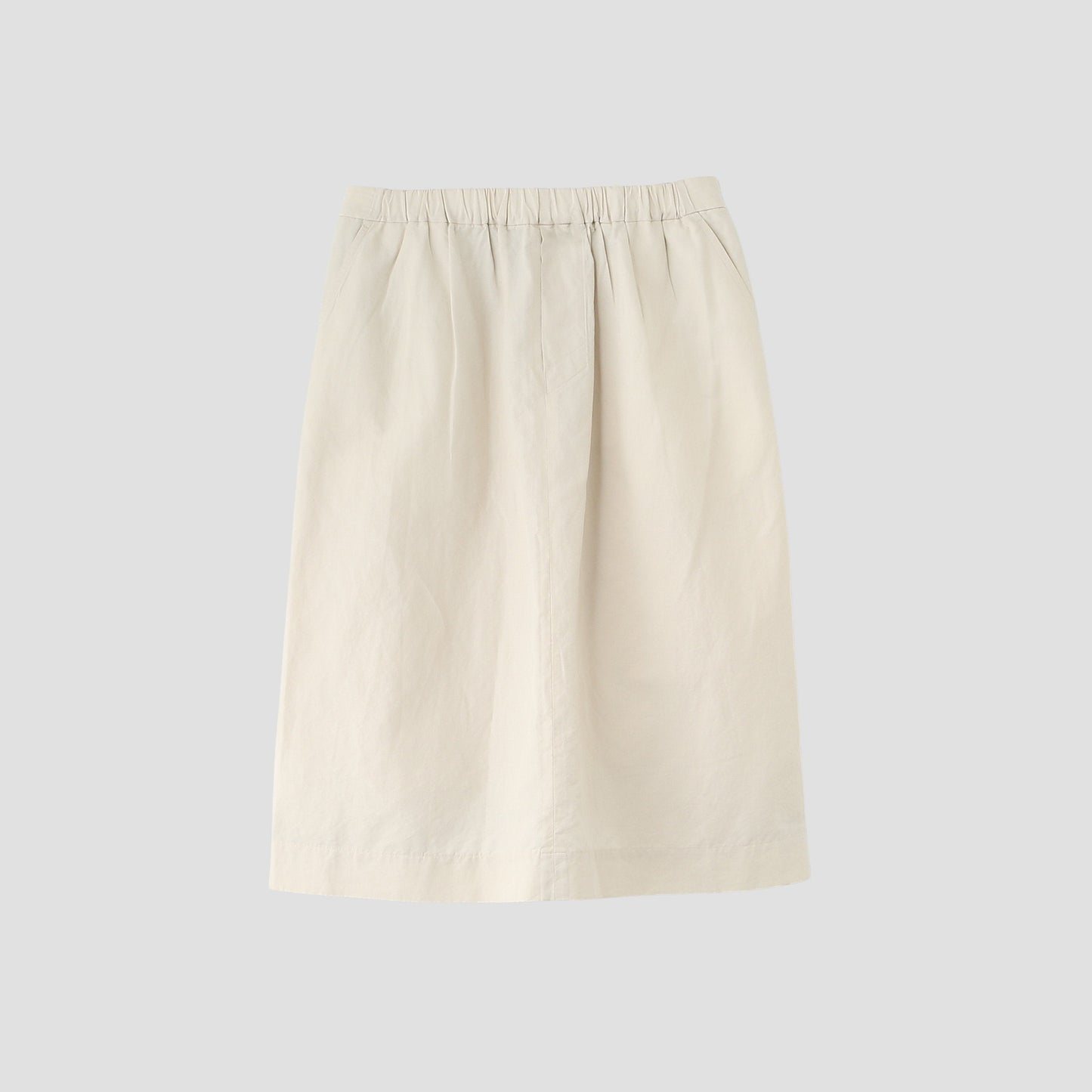 PLAIN WEAVE COTTON LINEN SKIRT