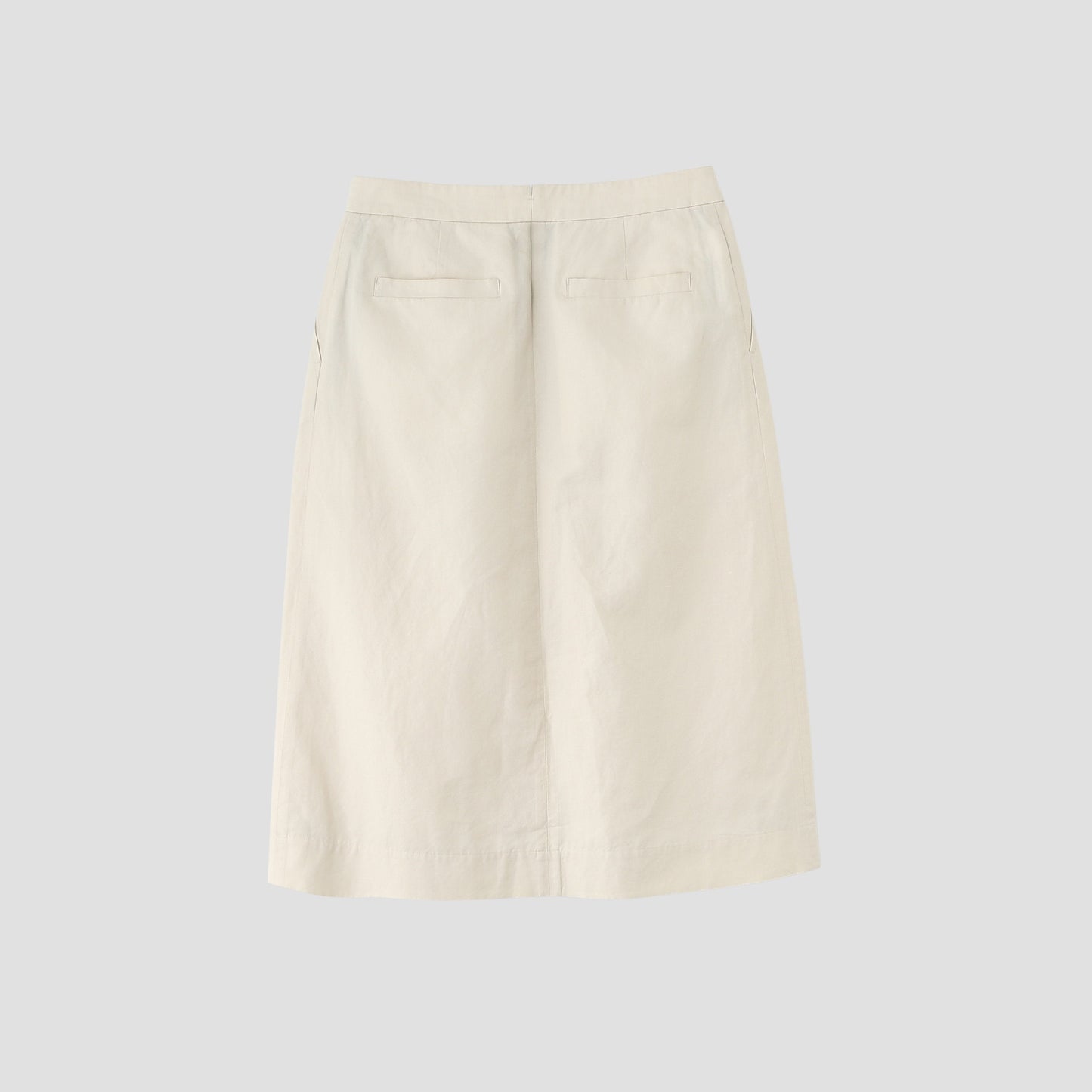 PLAIN WEAVE COTTON LINEN SKIRT
