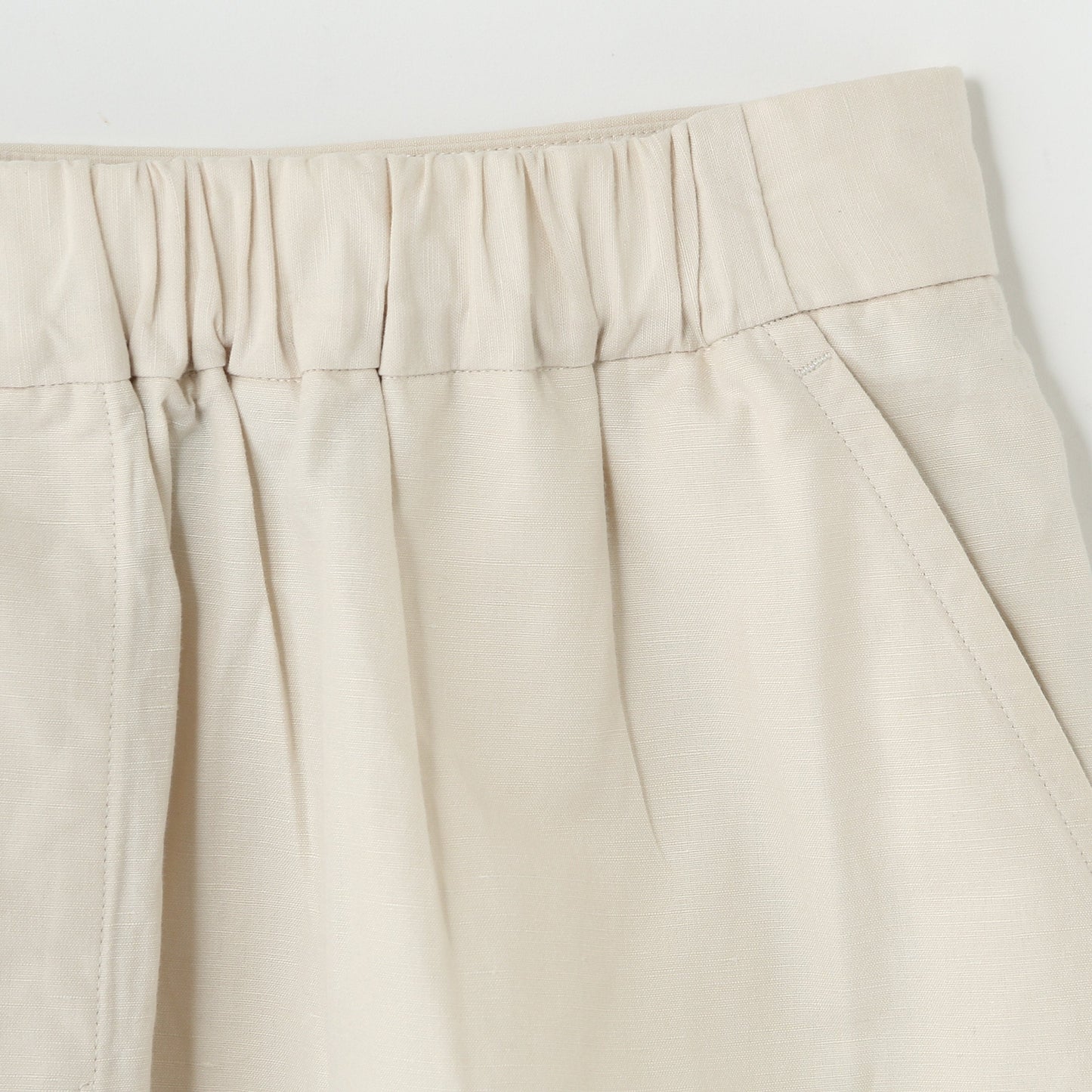 PLAIN WEAVE COTTON LINEN SKIRT