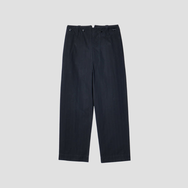 DENSE COTTON STRIPE TROUSERS