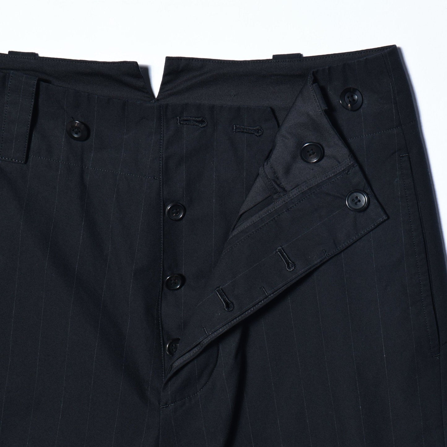 DENSE COTTON STRIPE TROUSERS