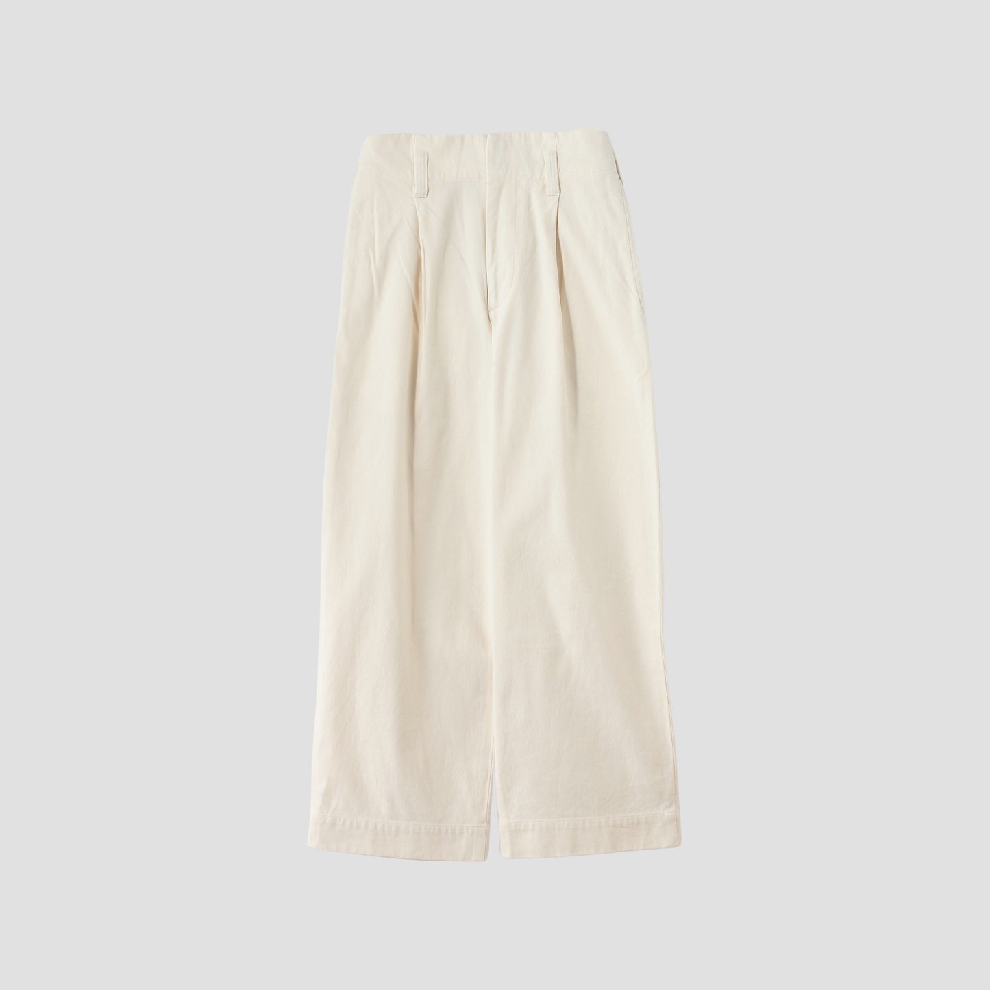 WASHED COTTON TWILL TROUSERS
