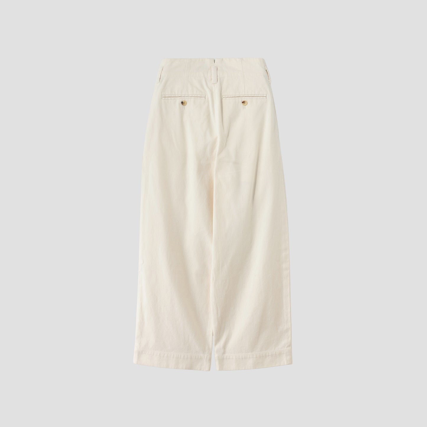 WASHED COTTON TWILL TROUSERS