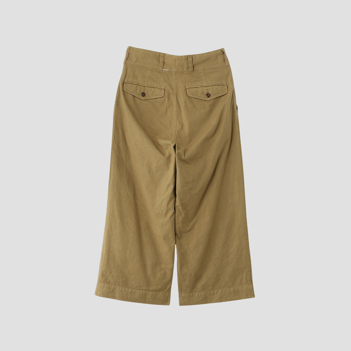 BRUSHED DRY COTTON CANVAS TROUSERS