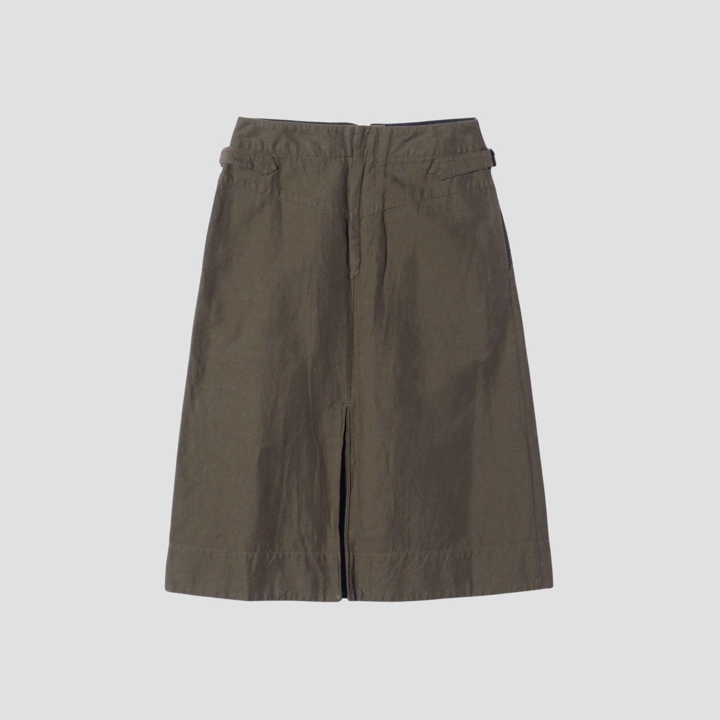COTTON LINEN TWILL SKIRT