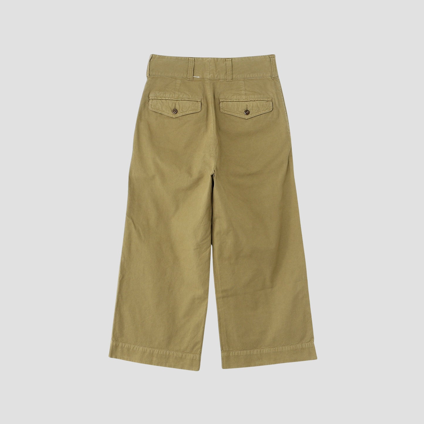 BRUSHED DRY COTTON CANVAS TROUSERS