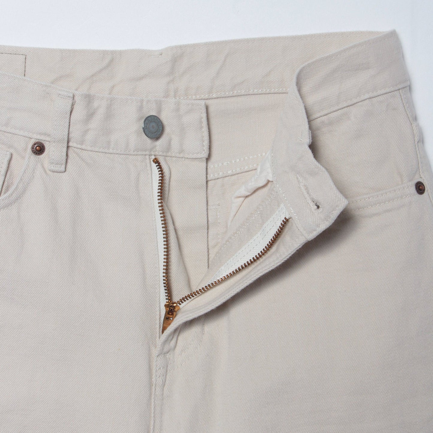WHITE DENIM TROUSERS