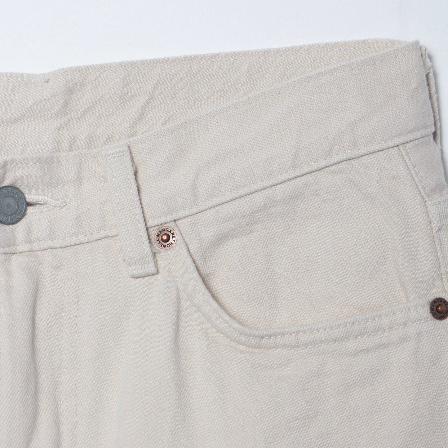 WHITE DENIM TROUSERS