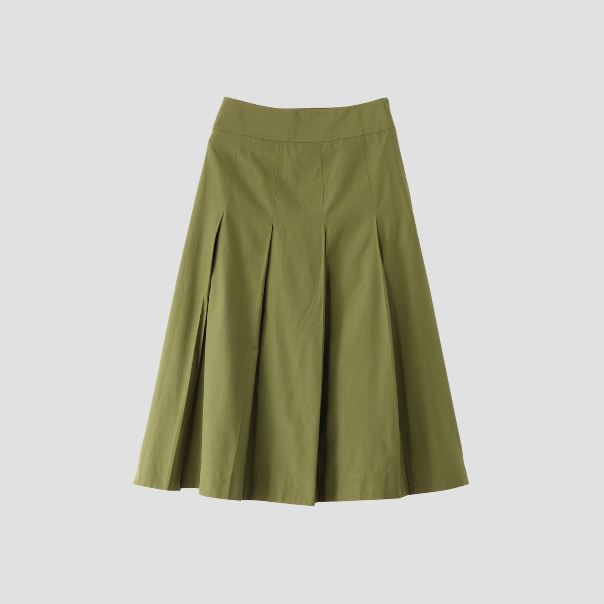 SILK COTTON POPLIN SKIRT