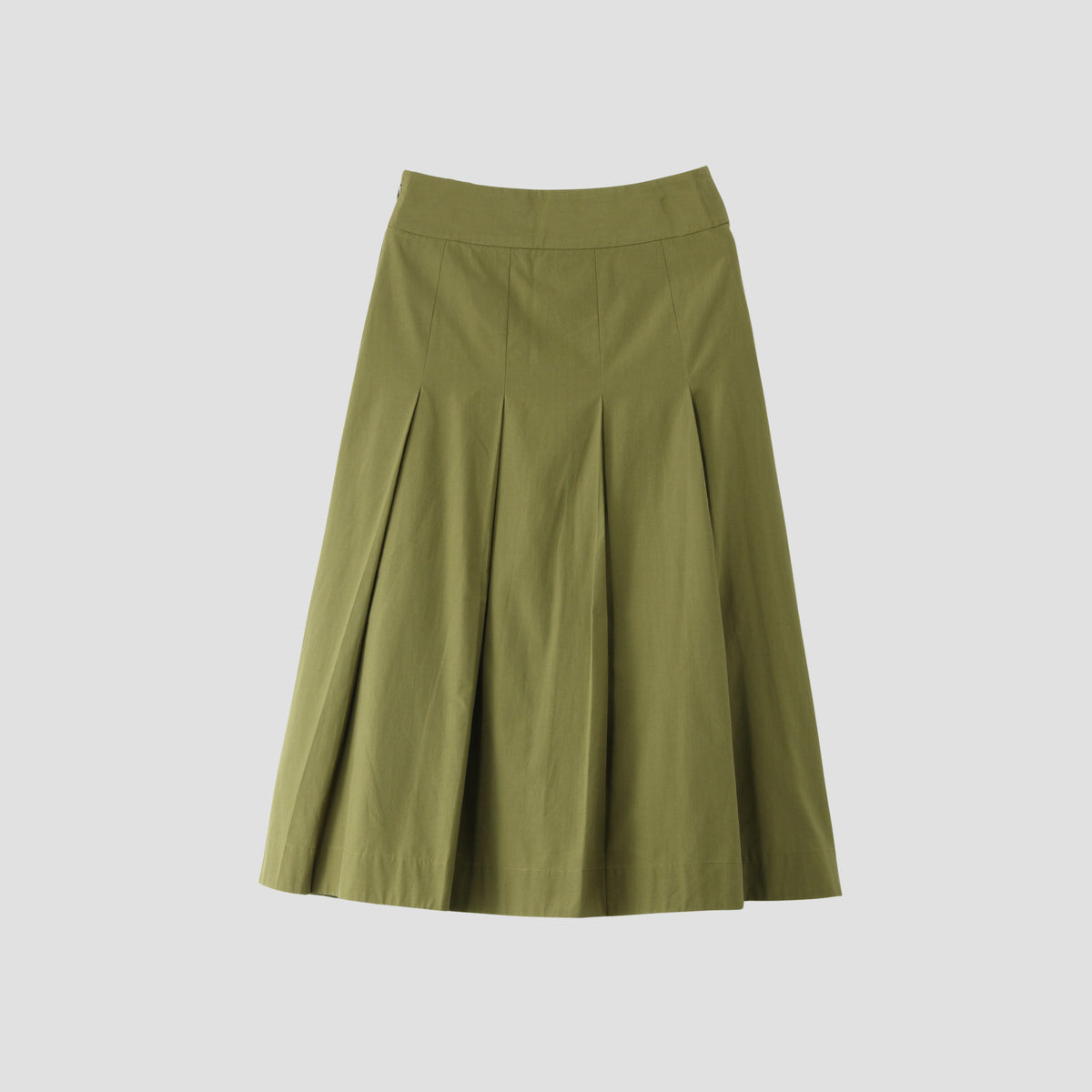 SILK COTTON POPLIN SKIRT