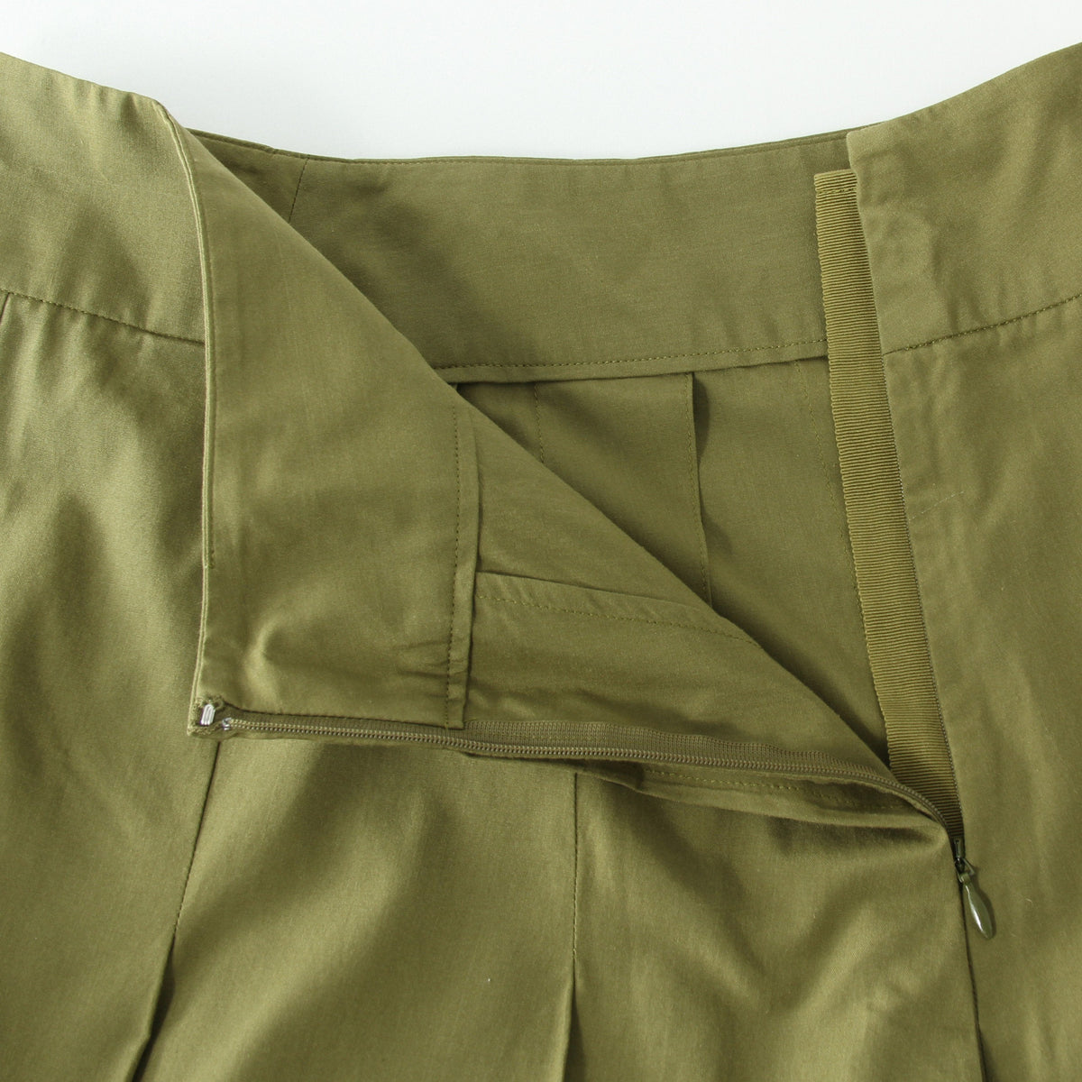 SILK COTTON POPLIN SKIRT