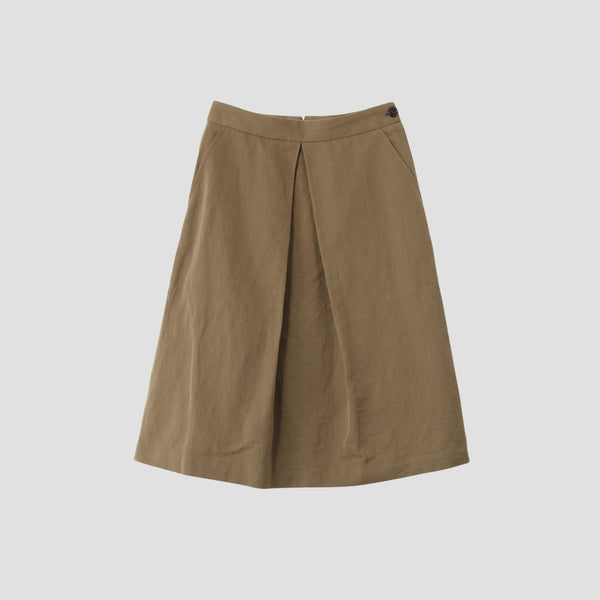 LINEN COTTON TWILL SKIRT