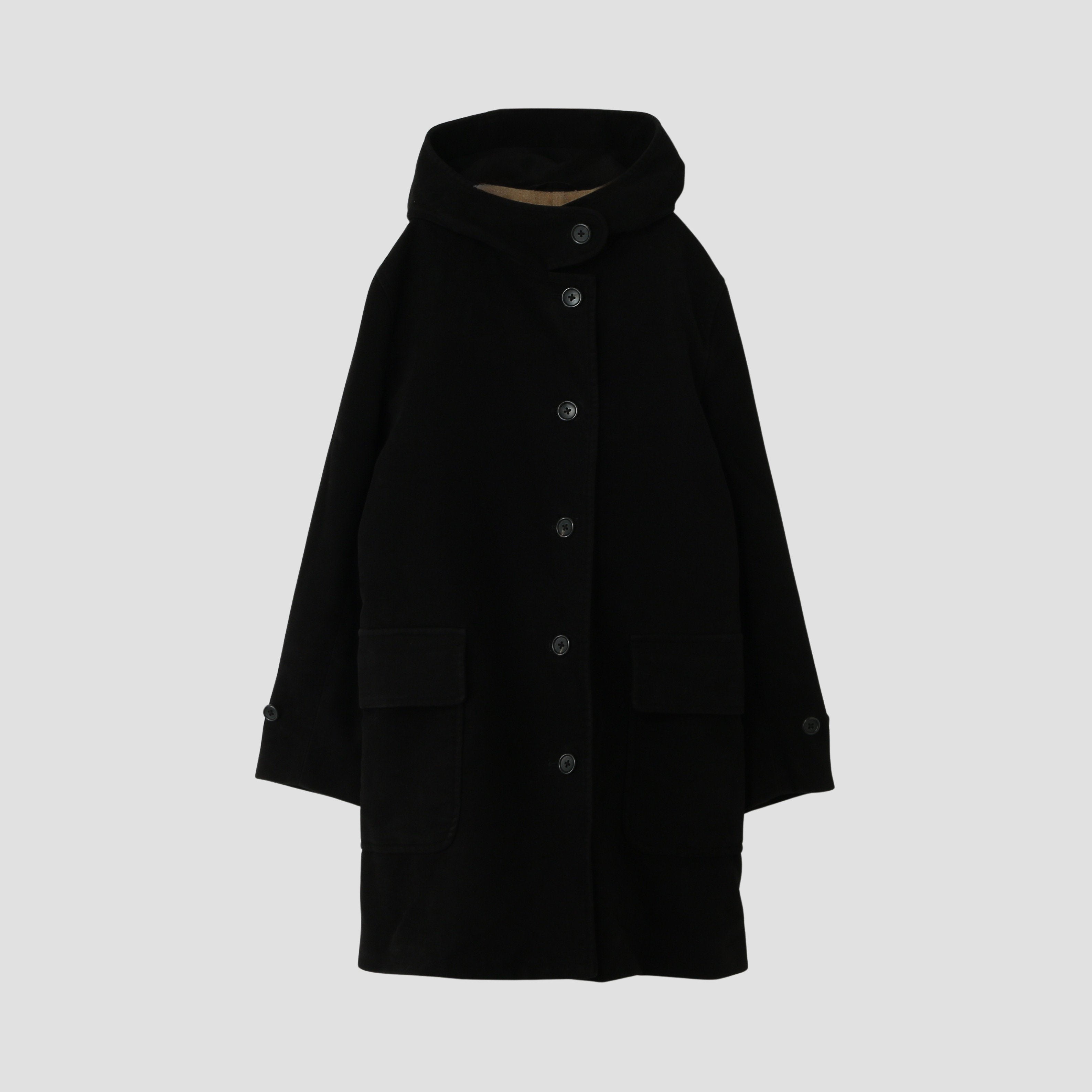 マーガレットハウエル モールスキンフーデッドコート 黒 コート / II / BLACK(ブラック) ｜ マーガレット・ハウエル 公式