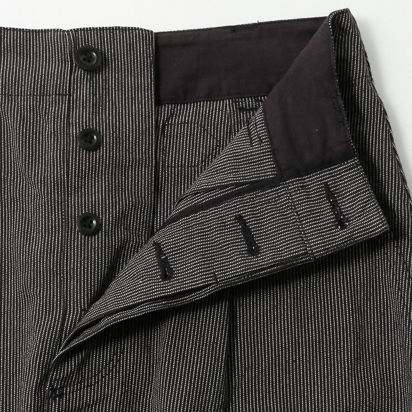 WORKWEAR STRIPE COTTON LINEN SKIRT