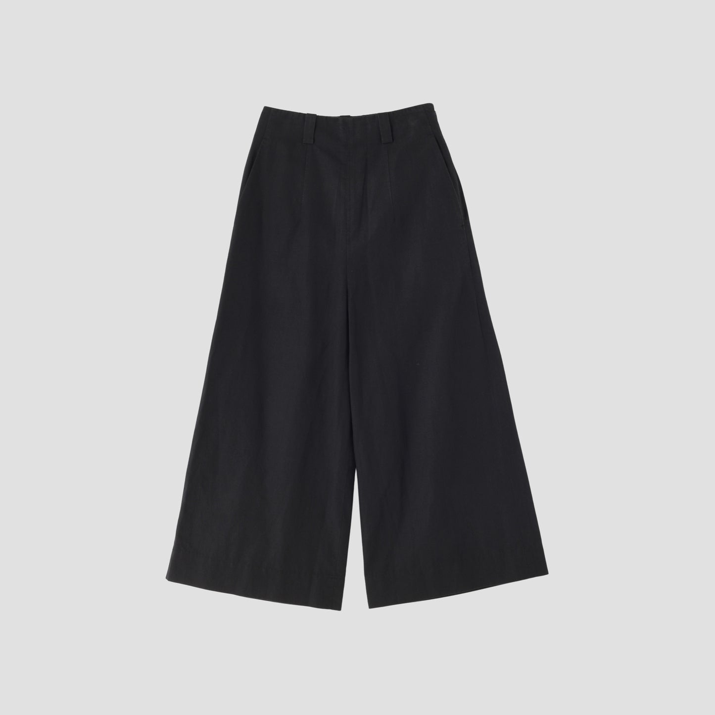PLAIN WEAVE COTTON LINEN TROUSERS