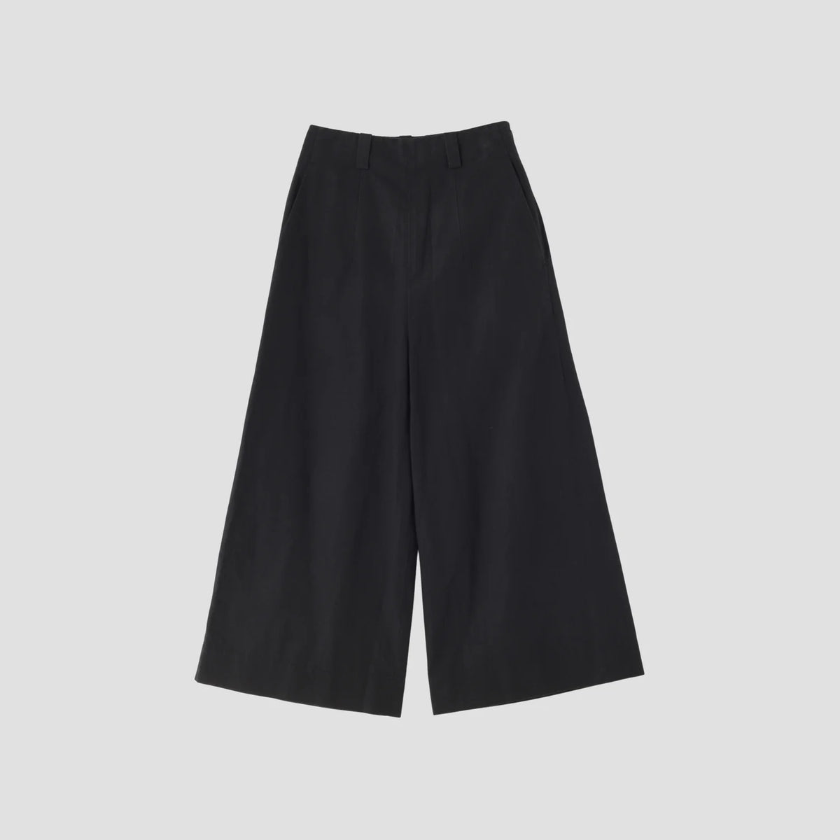 PLAIN WEAVE COTTON LINEN TROUSERS