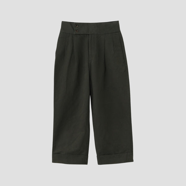 BRUSHED COTTON LINEN TROUSERS