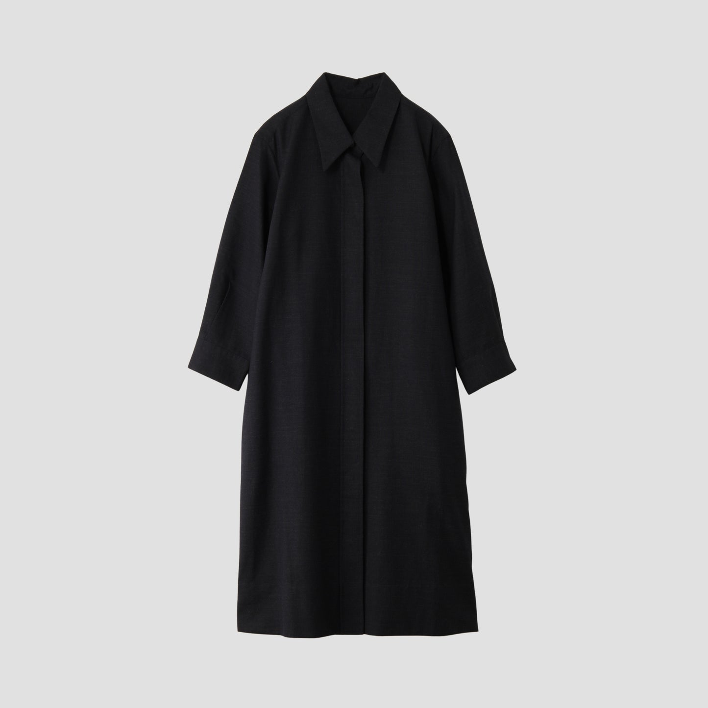 LINEN WOOL HOPSACK DRESS
