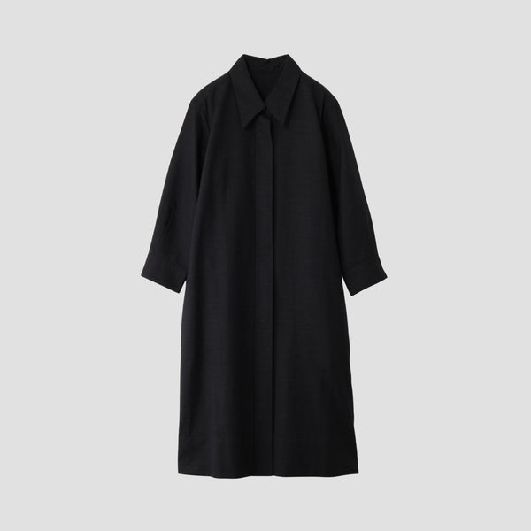 LINEN WOOL HOPSACK DRESS