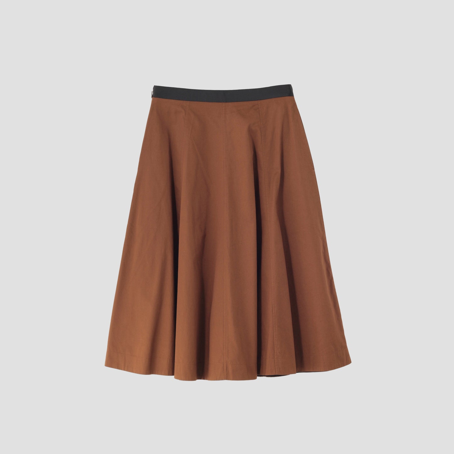 WASHED COTTON SATIN SKIRT