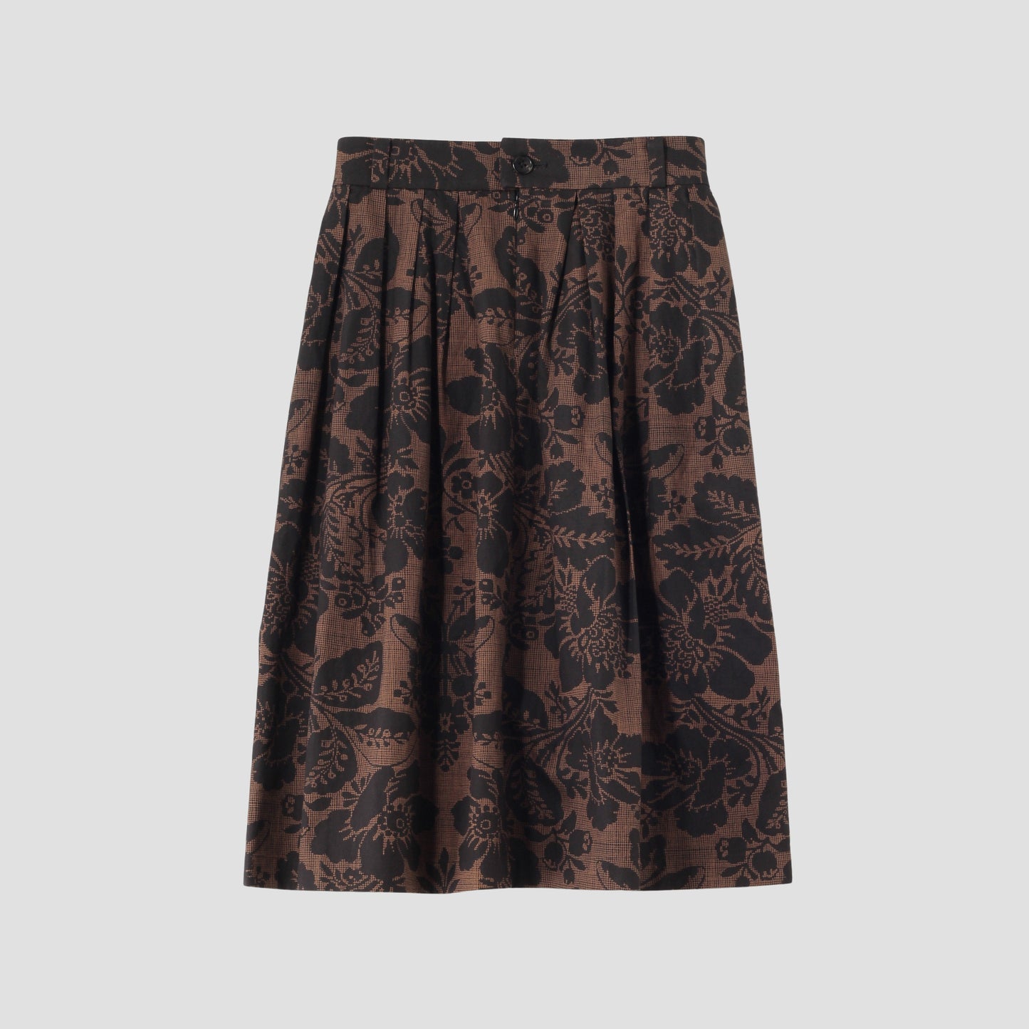 DAMASK COTTON LINEN TWILL SKIRT