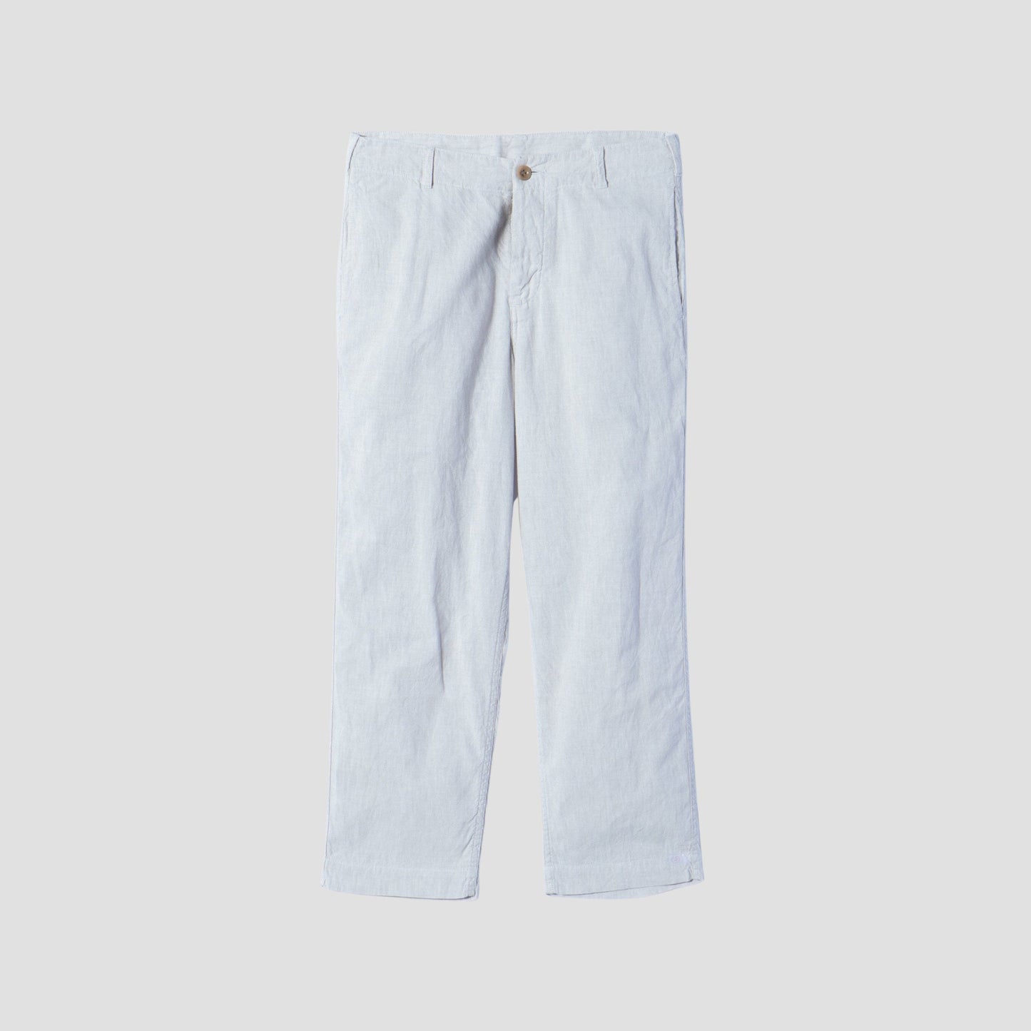LINEN COTTON CANVAS TROUSERS