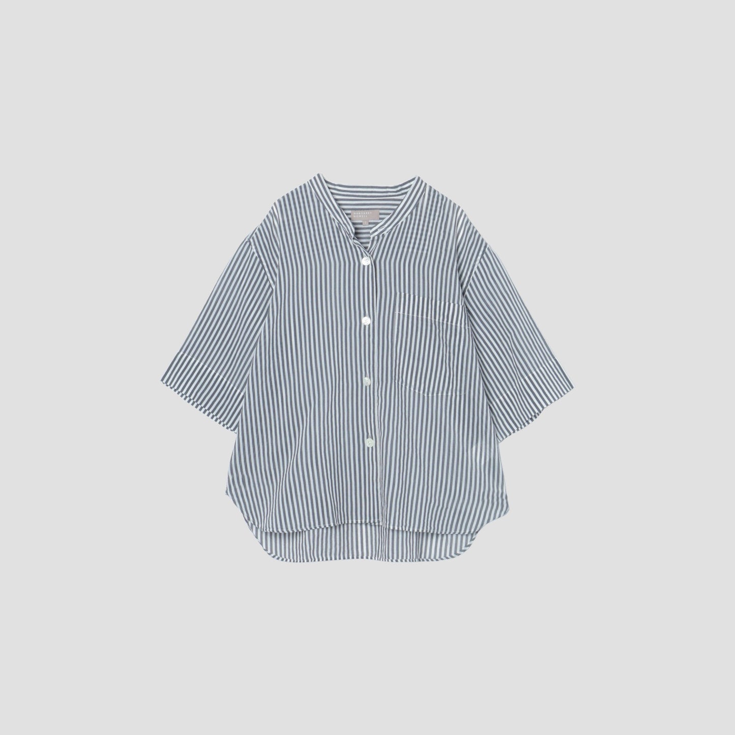 BOLD STRIPE COTTON SILK SHIRT