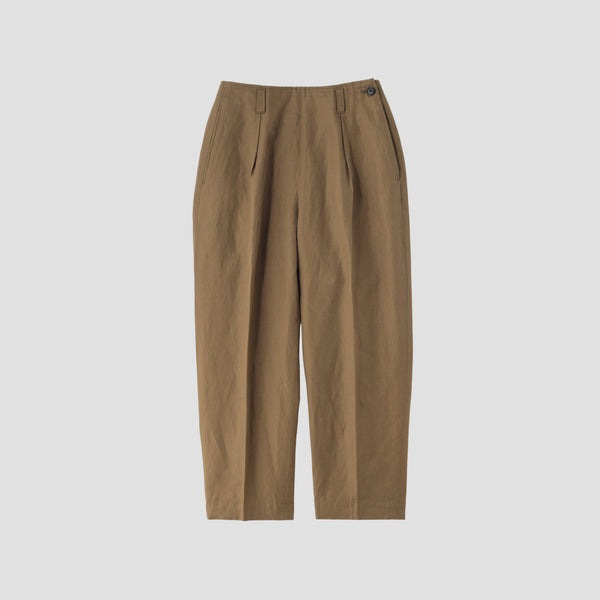 COTTON LINEN TWILL TROUSERS