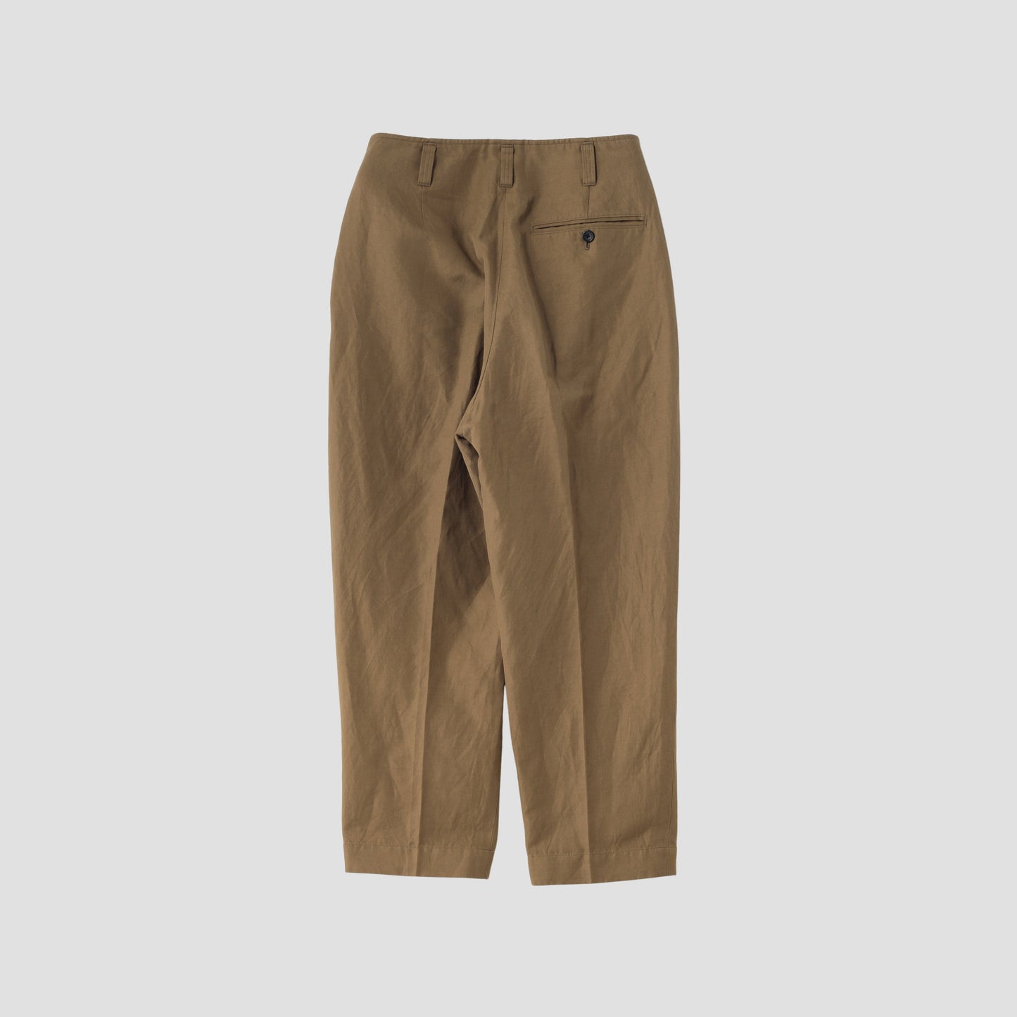 COTTON LINEN TWILL TROUSERS