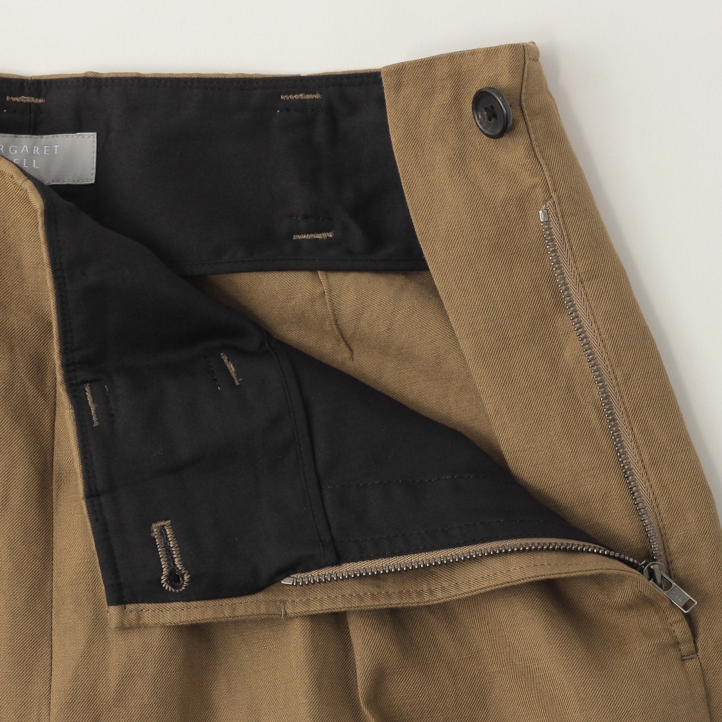 COTTON LINEN TWILL TROUSERS