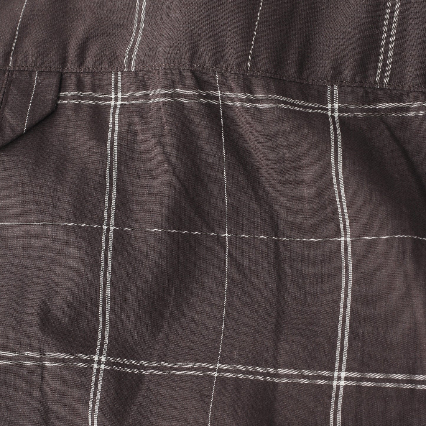 CHECK COTTON LINEN SHIRT
