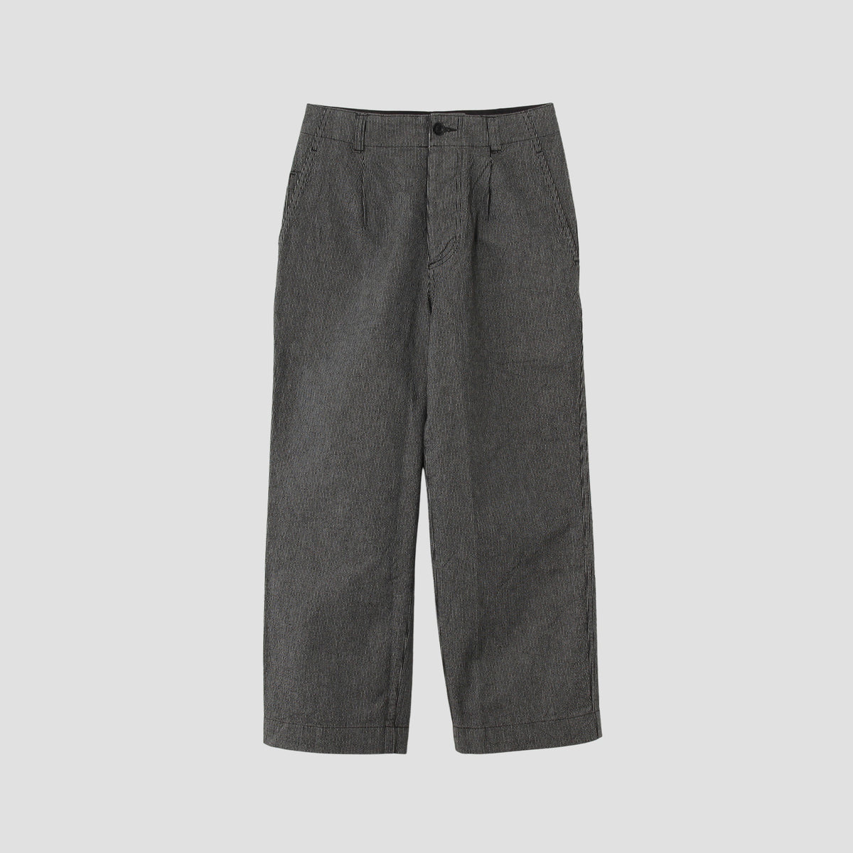 WORKWEAR STRIPE COTTON LINEN TROUSERS
