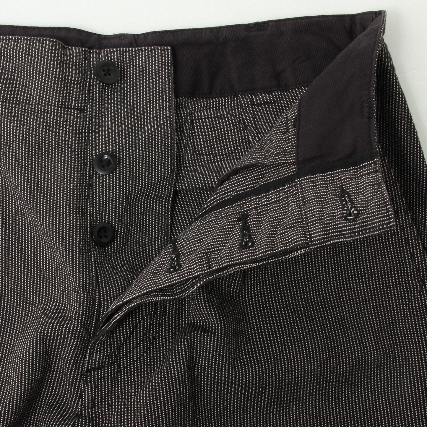 WORKWEAR STRIPE COTTON LINEN TROUSERS
